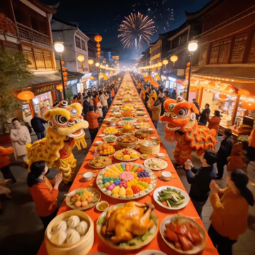 Пример кадра: New Year Feast