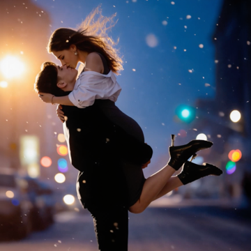 Пример кадра: Snow Night Kiss
